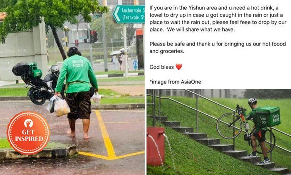 Yishun resident opens up his home to all delivery riders in need of rest or shelter from rain