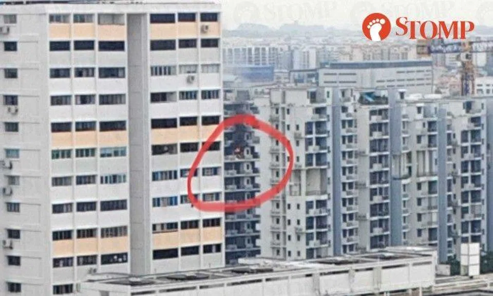 Stomper Kwok shared a video taken from a distance that shows smoke rising out from the building.