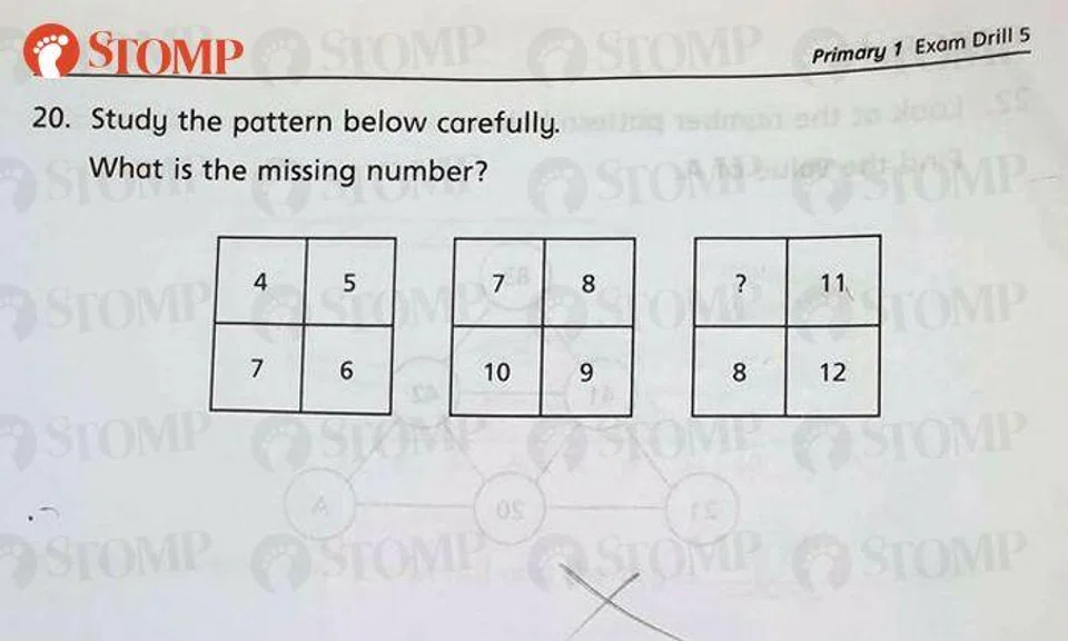 Can you solve this Primary 1 Math question?