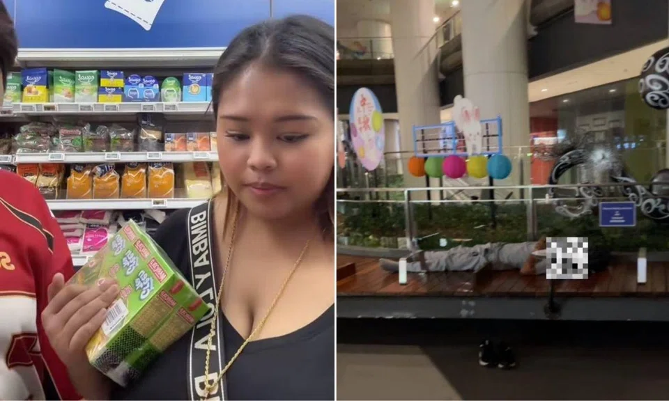 The 24-year-old was seen going around Our Tampines Hub, distributing food to those in need.