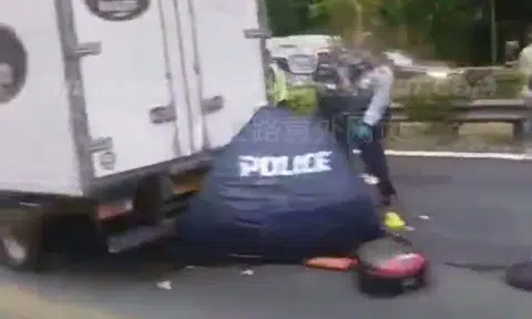 Motorcyclist and pillion rider killed in accident involving 2 lorries on BKE