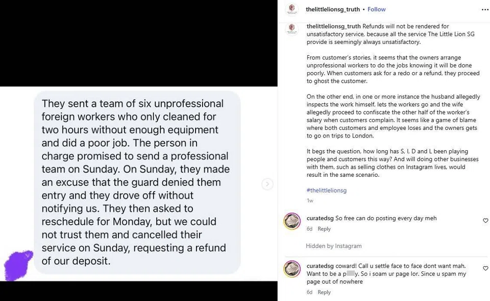 Cleaning company denies allegations of incomplete work, unfulfilled refunds