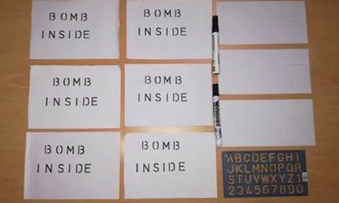 Man allegedly left envelopes with bomb threats at government offices, hotels and convenience stores