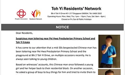 Bukit Timah residents warned about man loitering near primary school and playground, talking to kids