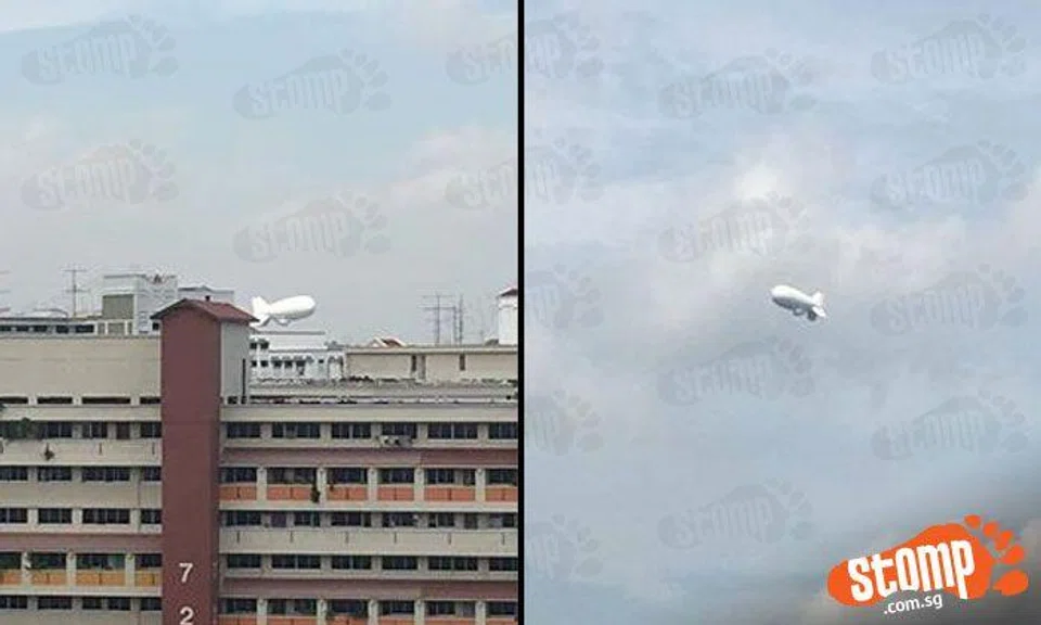 RSAF's new aerostat seen in Jurong skies