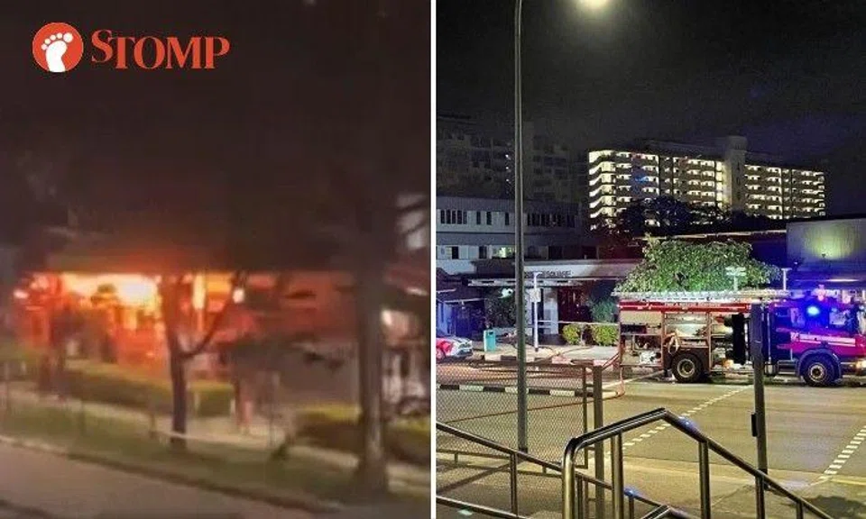 Stomper Serene shared a video of the blaze and two fire engines nearby.