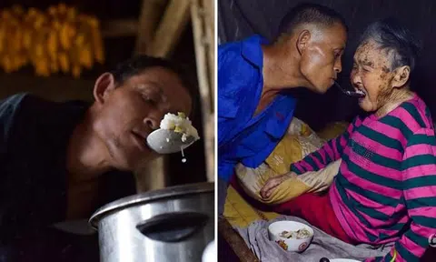 China farmer finds a way to feed 91-year-old mother despite losing both arms
