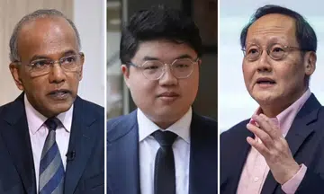 Home Affairs Minister K. Shanmugam (left) and Manpower Minister Tan See Leng (right) had sued Bloomberg and its reporter Low De Wei over a December 2024 article on GCB transactions in Singapore.