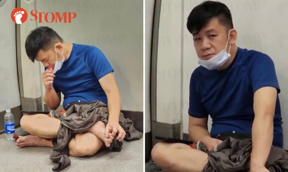 Stomper Foong had shared a video of the man vaping while sitting cross-legged on the floor of the carriage.