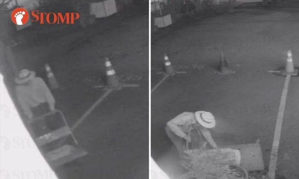 Stomper Yeo shared CCTV footage of the theft at 885 Bukit Timah Road.