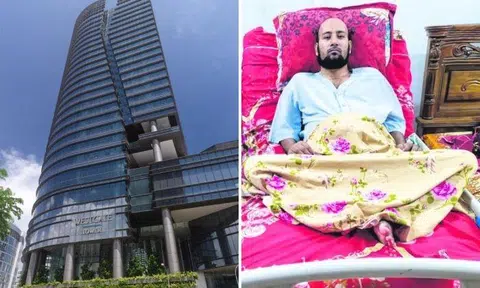 Mr Janaed suffered spinal injuries after he fell while inspecting an overhead chiller in a mechanical and electrical room at the office tower in Jurong East on Nov 8, 2018.