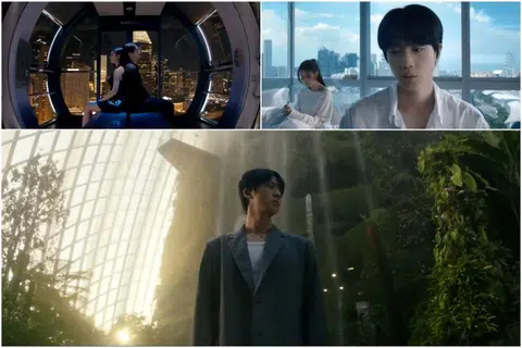 The MV, which also stars South Korean actress Shin Se-kyung as Jin’s love interest, showcases eight landmarks and hidden gems in Singapore. 