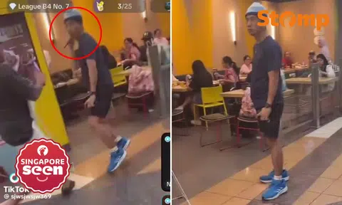Man arrested for public nuisance after brandishing chopstick like knife at HarbourFront McDonald's