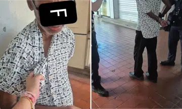 woman chases man collar masturbates Upper Cross Street