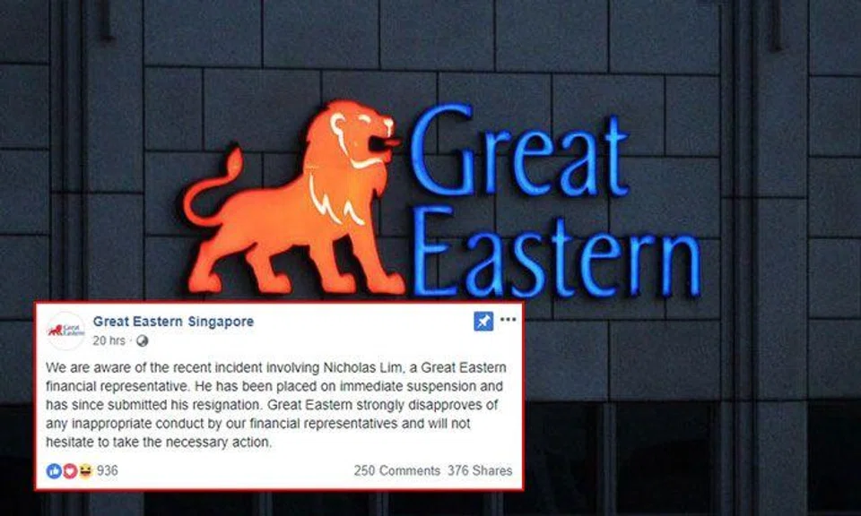 Great Eastern suspends employee who filmed NUS undergrad in shower