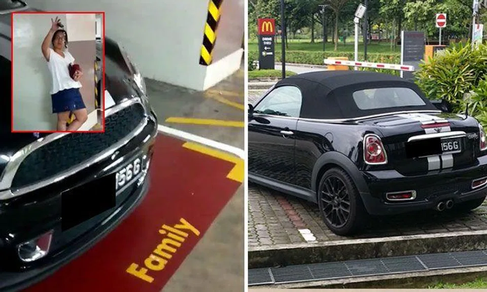 MINI auntie who parked on family lot in viral video has a history of selfish parking