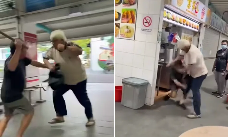 Netizens were less than impressed as the two men came to blows, purportedly at Telok Blangah Crescent Market & Food Centre.
