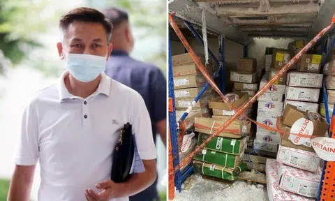 The director of a frozen products importer, Tan Poh Gwee, was sentenced on Wednesday to three weeks’ jail for storing seafood and meat products in an unlicensed cold store. Photos: The Straits Times, Singapore Food Agency