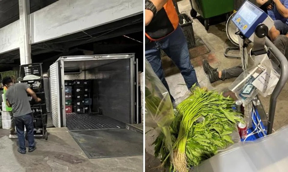 ICA officers referred the two vehicles to SFA for further checks due to discrepancies in the transported consignment. 