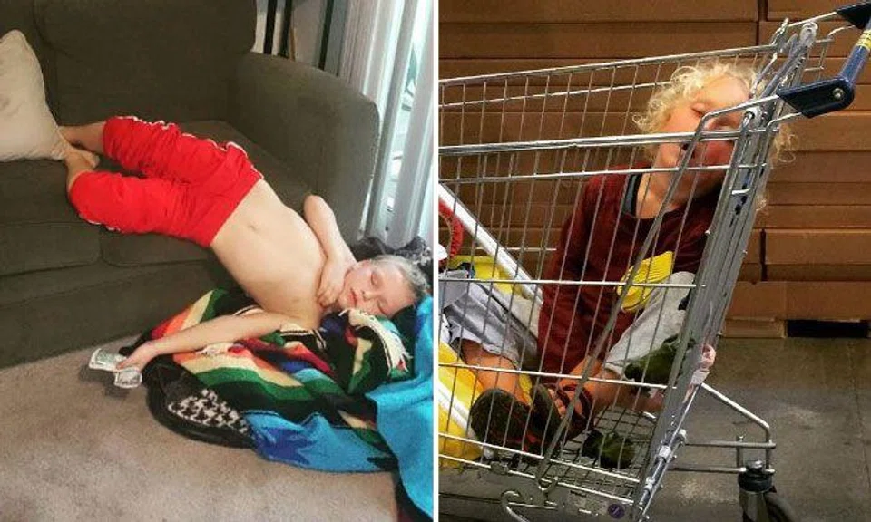 These kids prove that it's possible to fall asleep literally anywhere 