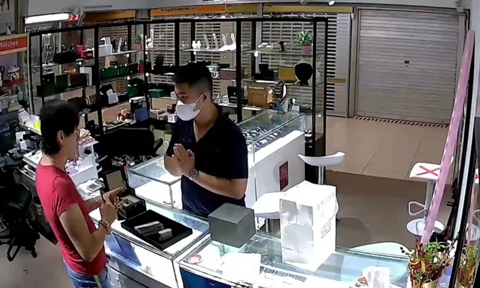 TikTok user @bruceleekoh uploaded CCTV footage showing his encounter with the customer, who walked in hoping to sell an Audemars Piguet watch.