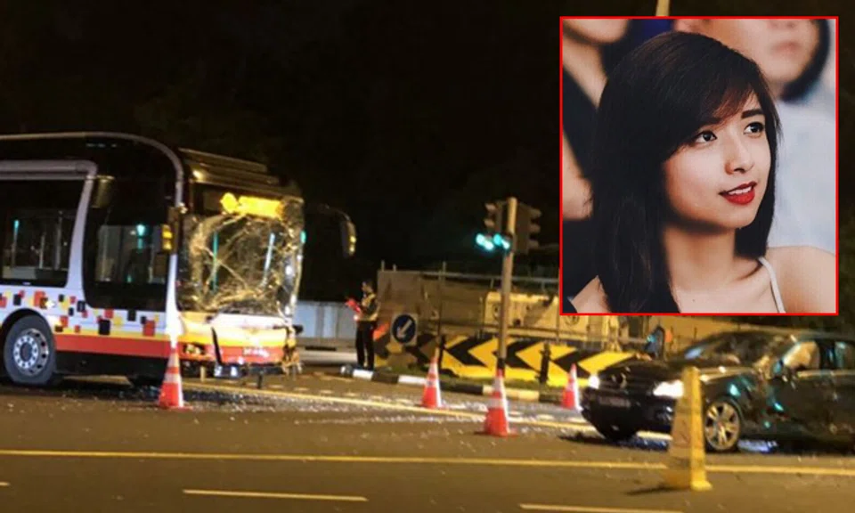 Ms Jasmine Lim (inset) had been at a birthday celebration for her boyfriend prior to the accident. Photos: Facebook, The Straits Times