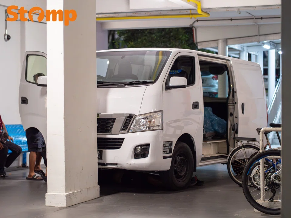 Man trapped under van in Bedok North void deck