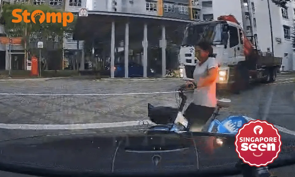 cyclist avoids near accident