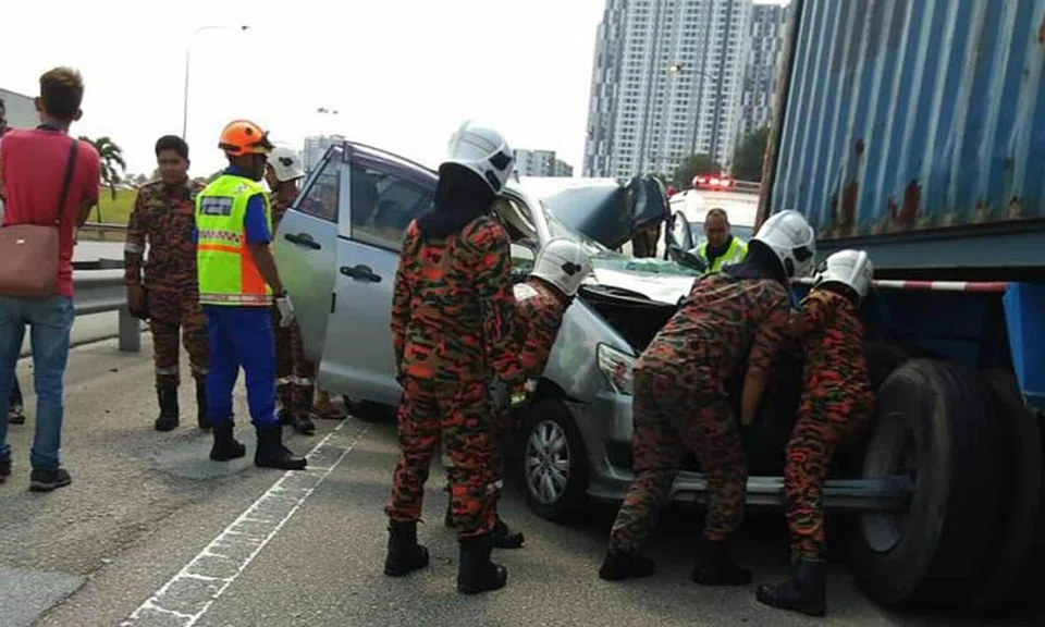 Mr Lim Chun Yong was a passenger in a car in the middle of a collision with a semi-trailer and another vehicle.