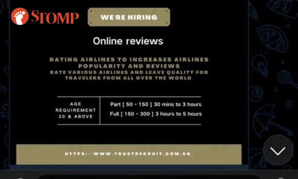 Trust Recruit said: "We do not approach job seekers via Telegram or WhatsApp, nor do we have such job opportunities of rating airlines."