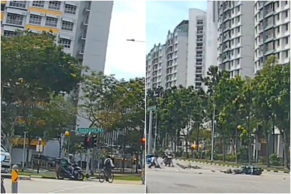 Footage of the crash shows the cyclist riding across the road, against a red light.