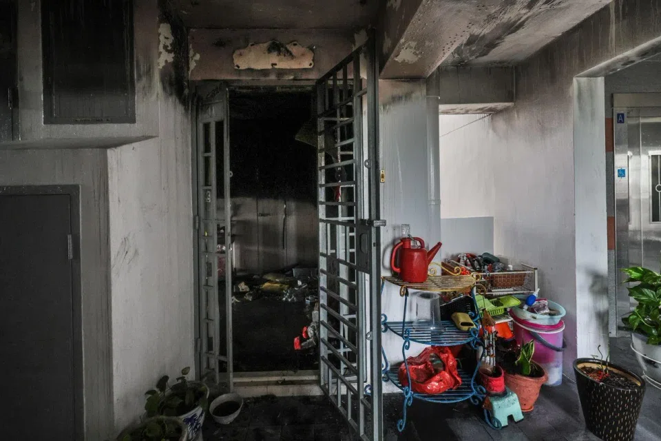 A fire broke out at a unit on the 23rd floor of Block 5 Holland Close on June 19.