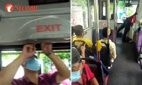 Stomper Raven shared a video of the bus captain attempting to fix the door.