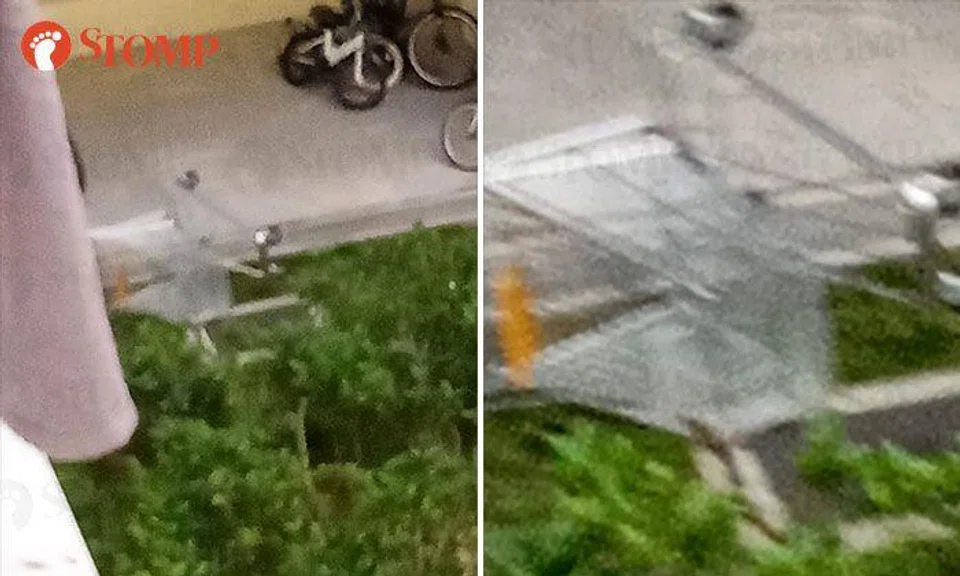 Punggol resident allegedly throws shopping trolley from block in latest case of high-rise littering