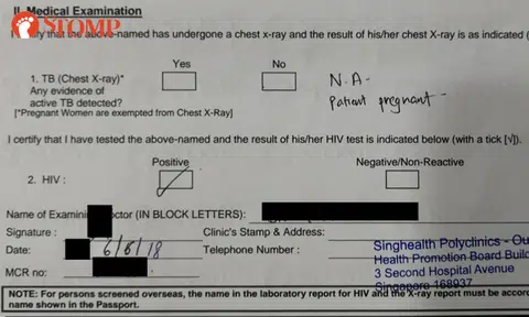 SingHealth apologises after doctor wrongly ticks 'HIV positive' box in woman's ICA medical report
