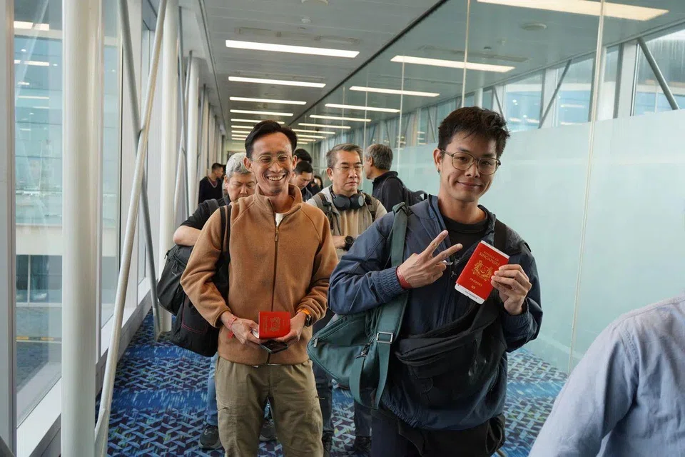 Passengers wait to board the RSAF plane in Riyadh. PHOTO: MINDEF