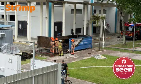 Skip bin catches fire at Cassia Crescent: MP tells town council to 'take guidance from SCDF'