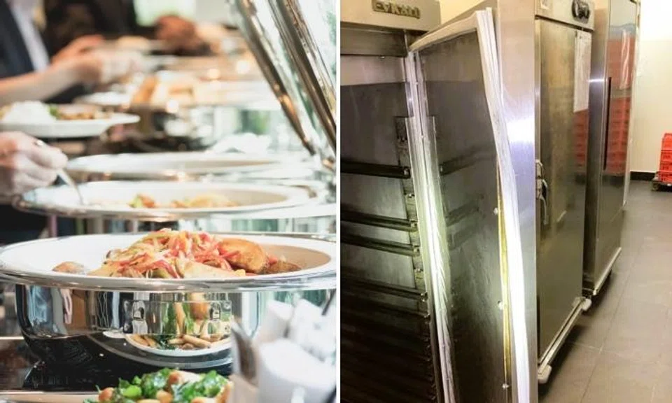  Damaged hot-holding metal cabinet at Continental Deight Catering Services