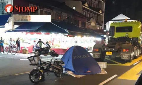 E-biker dies after getting hit by prime mover at Geylang Lor 13, driver arrested