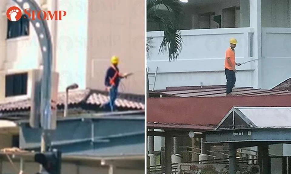 A man expressed his concern for the safety of construction workers at Block 8 Teck Whye Avenue. 