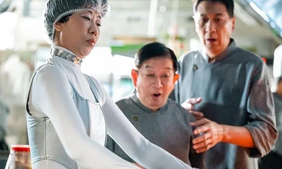 (From left) Patricia Mok, Henry Thia and Zhang Shuifa in the local comedy I Want To Be Boss.
