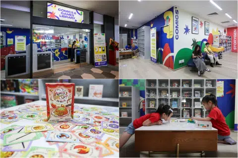 NLB debuts first pop-up library with board games, comics in Punggol Coast Mall