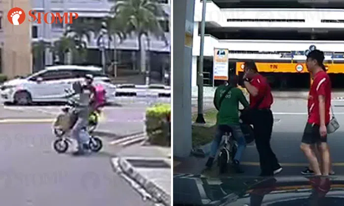 Count how many times this GrabFood rider narrowly avoids hitting ...