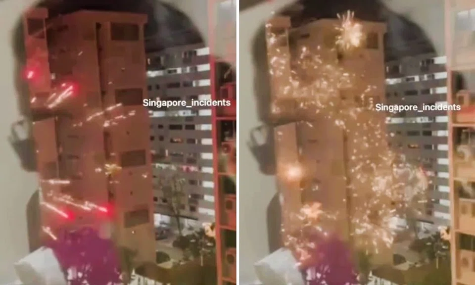 A video of the fireworks circulated online.