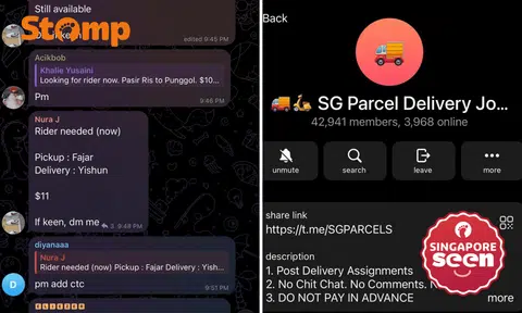 Telegram delivery groups offering jobs below Grab rates raise concerns