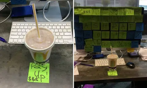 Savage colleagues go full 'ah long' on netizen's iMac -- all for a $2.50 Iced Milo