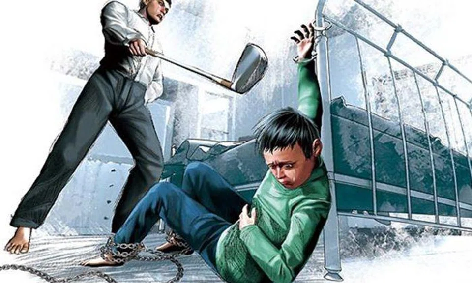 Taiwanese man beats up son with golf club and binds him with handcuffs -- to enforce discipline