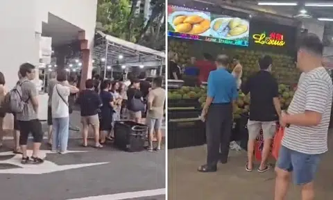 The stall posted several videos of the long queue on Facebook.