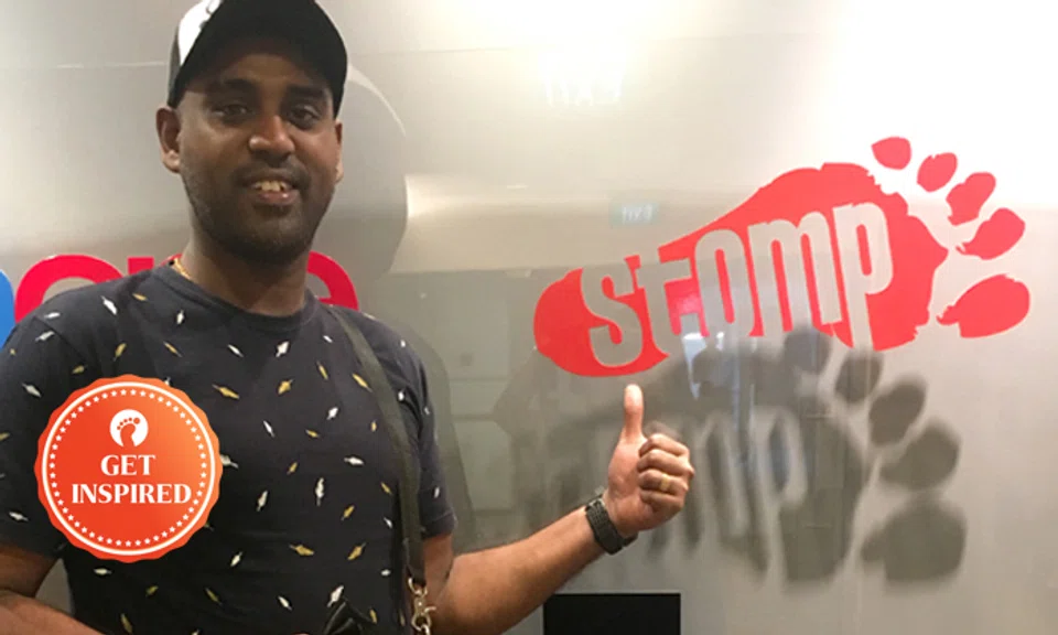 Mr Max Faz, a 37-year-old club singer received a Stomp Goody Bag for helping a man who was sleeping in the middle of the road along Jalan Besar on May 20.