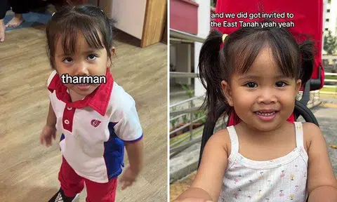 Cuteness overload: Toddler goes viral for being Tharman's number 1 fan